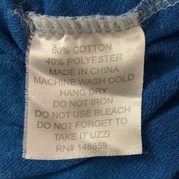 UZZI graphic design Padre Island Texas distressed hooded pullover coverup - Picture 15 of 16